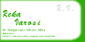 reka varosi business card